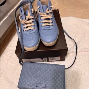 Gucci Leather Sneakers  ...  GUCCI 466507 Micro Guccissima